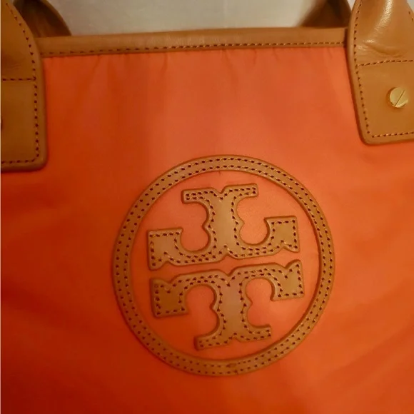 Tory Burch Orange Tan Tote Bag with Classic Design - Picture 2 of 5